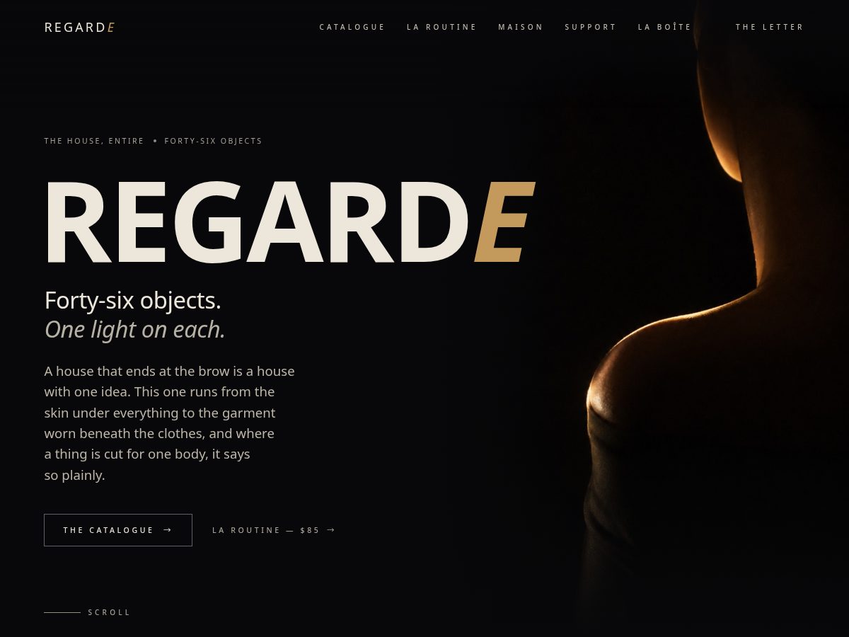 Landing-page snapshot of maisonregarde.com