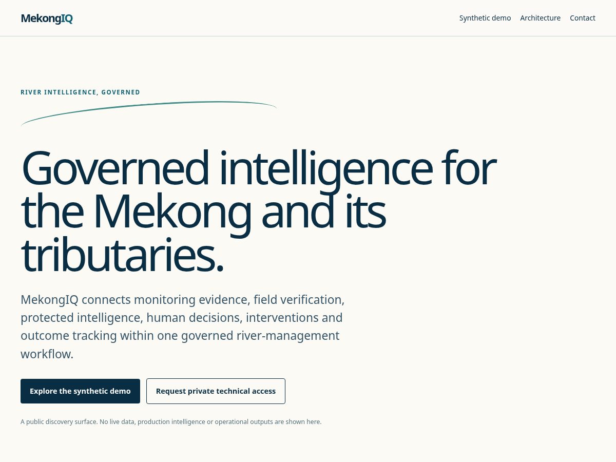 Landing-page snapshot of mekongiq.asia