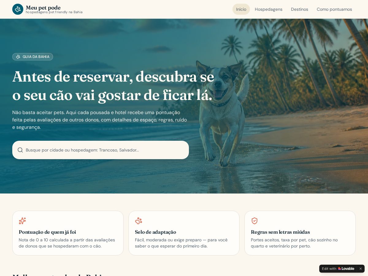 Landing-page snapshot of meupetpode.com