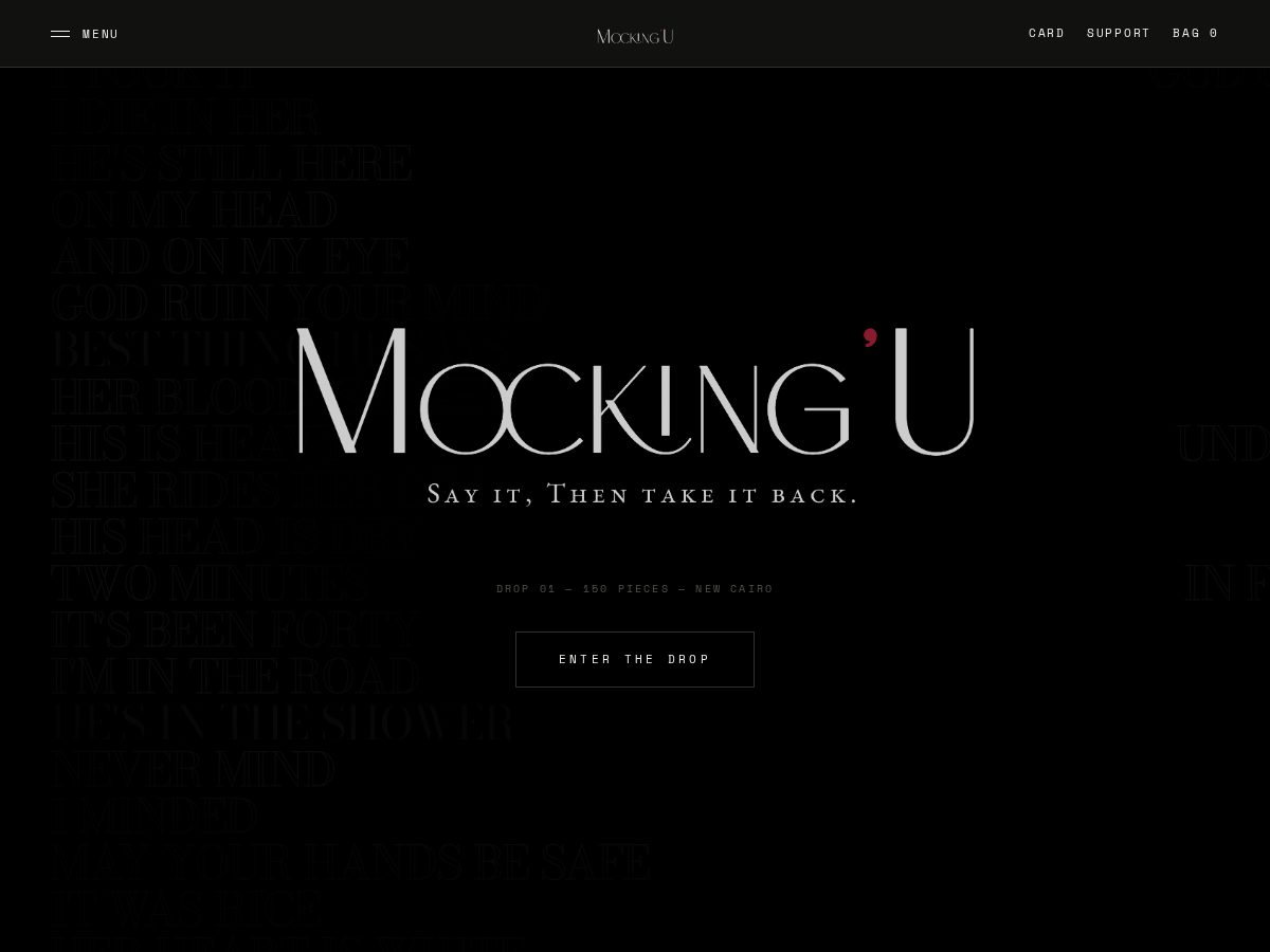 Landing-page snapshot of mockingu.com