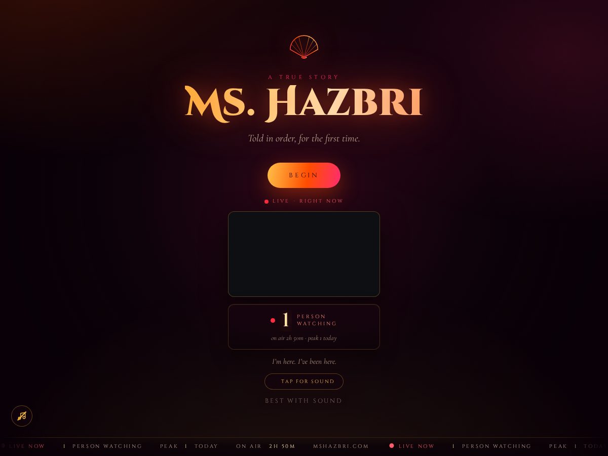 Landing-page snapshot of mshazbri.com