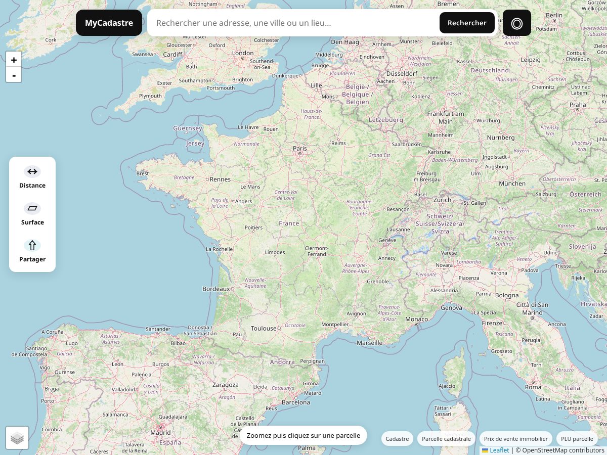 Landing-page snapshot of mycadastre.com