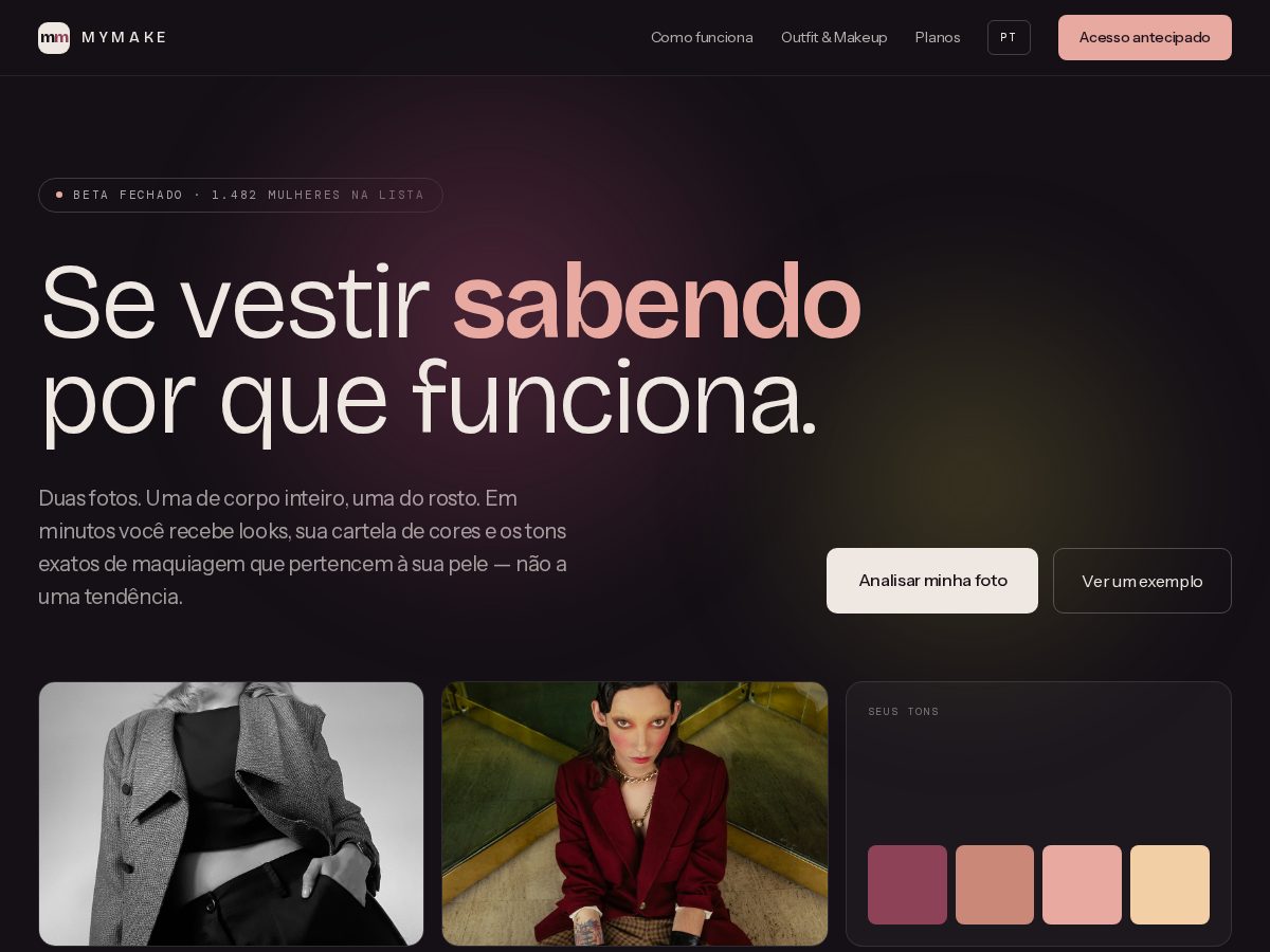 Landing-page snapshot of mymake.studio