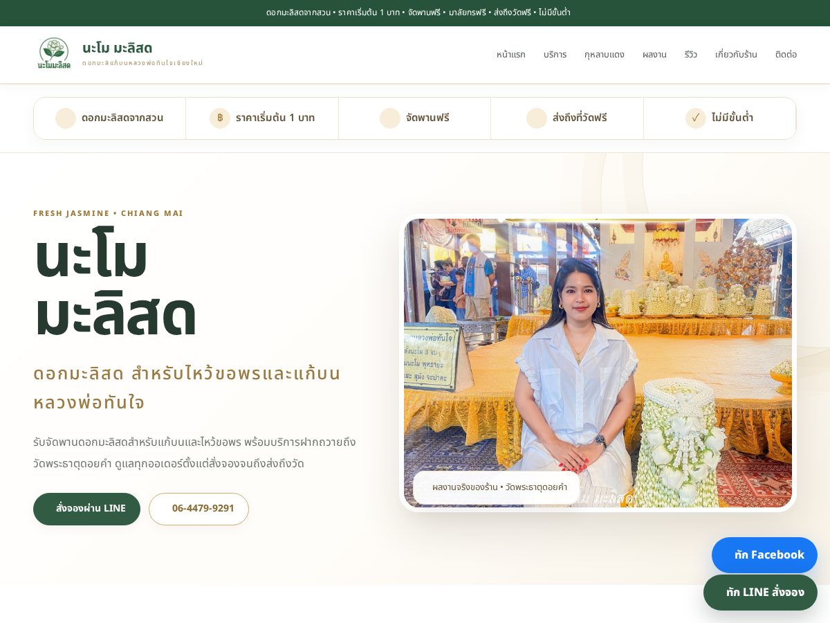 Landing-page snapshot of namomali.com