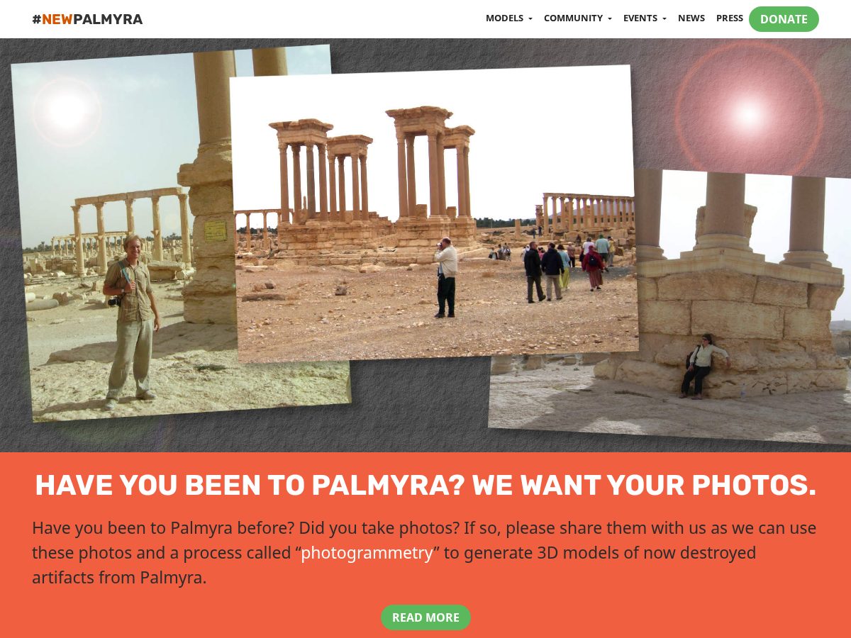 Landing-page snapshot of newpalmyra.org