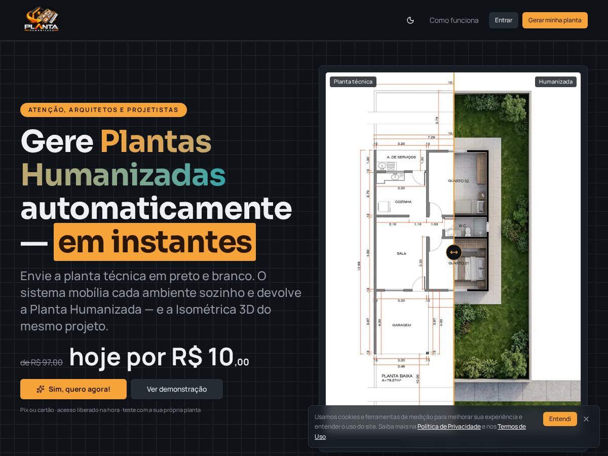 Landing-page snapshot of plantahumanizada.com