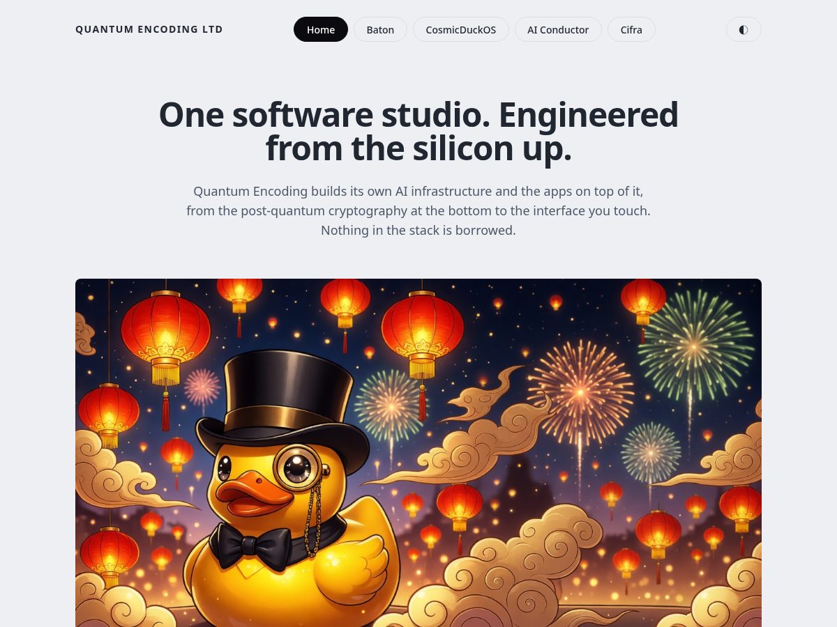 Landing-page snapshot of quantumencoding.shop