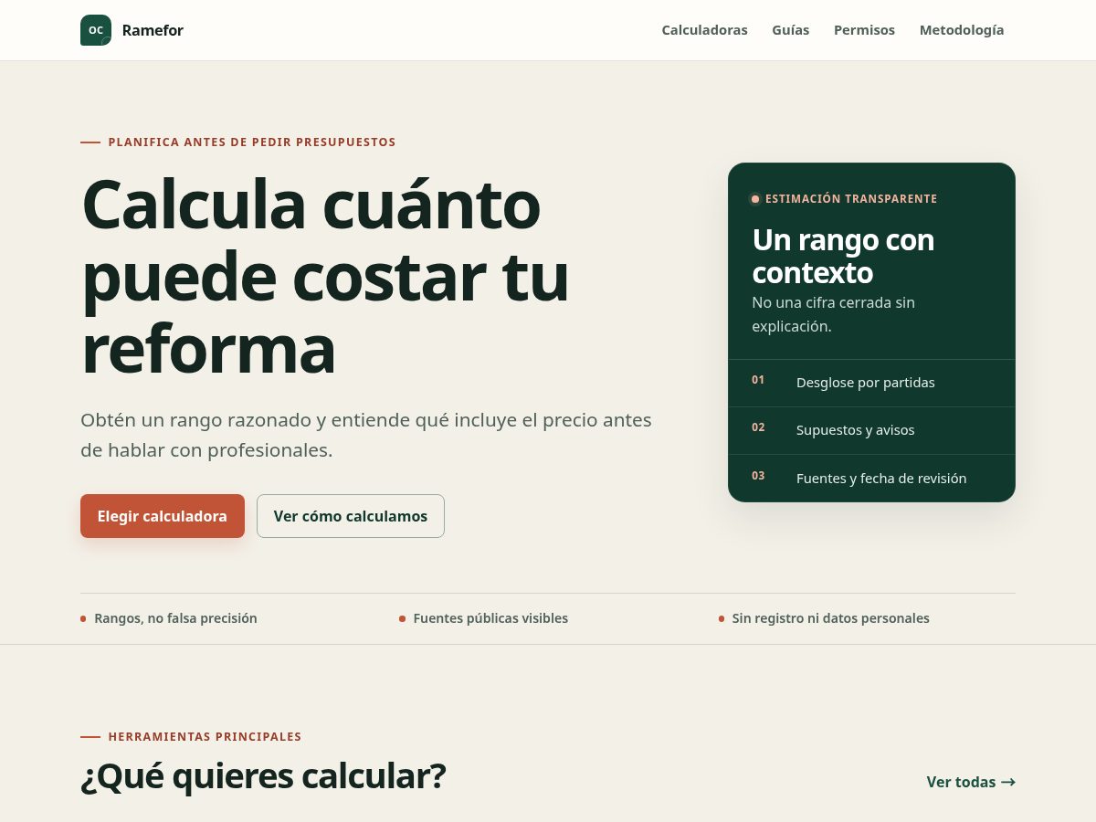 Landing-page snapshot of ramefor.com