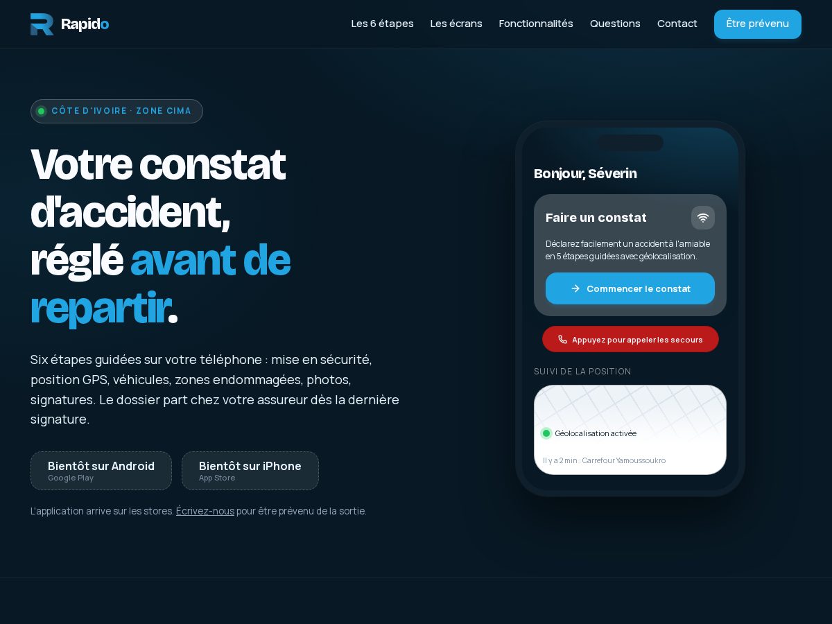 Landing-page snapshot of rapidoconstat.sbs