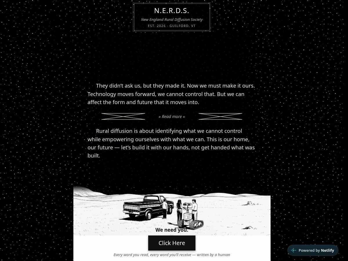 Landing-page snapshot of ruraldiffusion.org