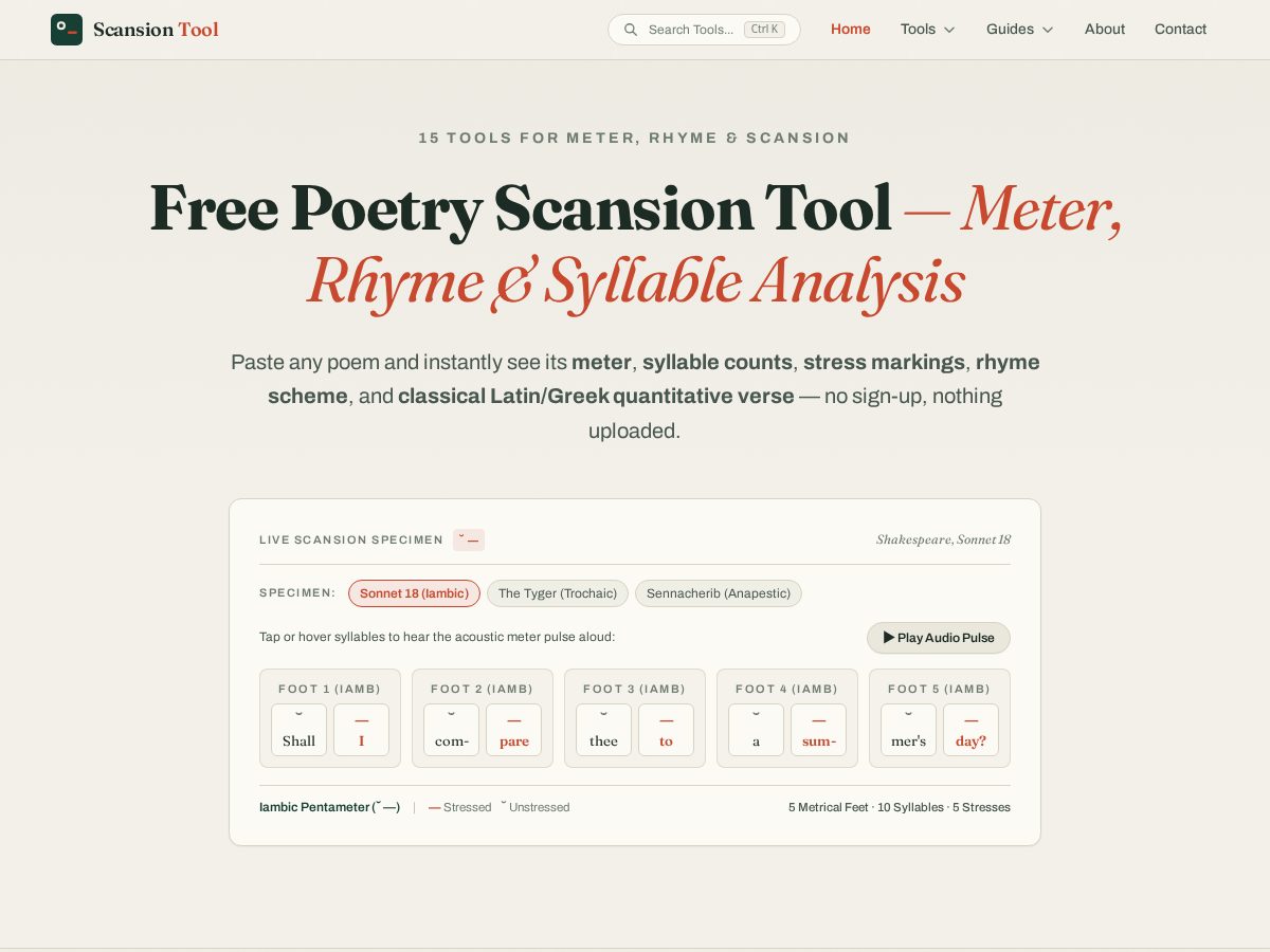 Landing-page snapshot of scansiontool.com
