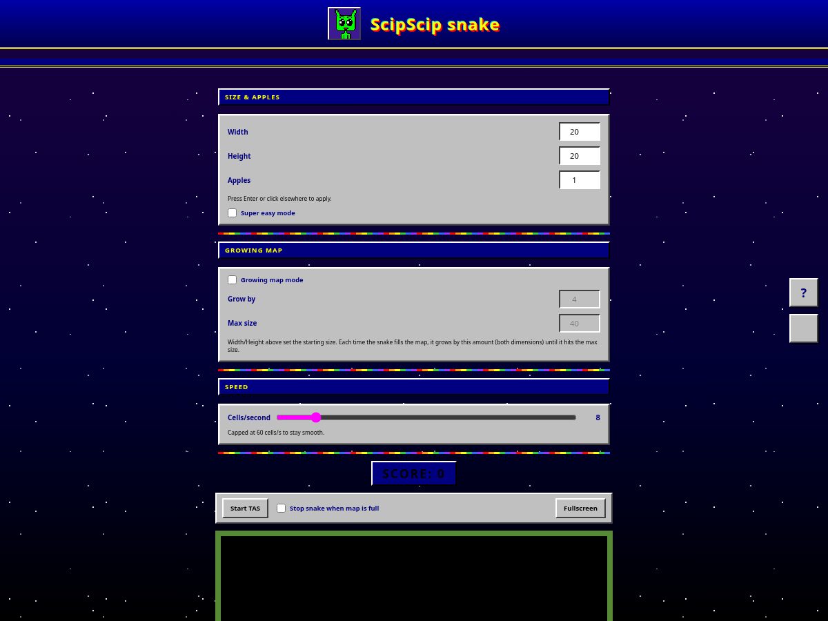Landing-page snapshot of scipscimsnake.com