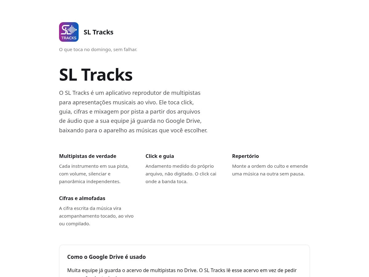 Landing-page snapshot of sltracks.com