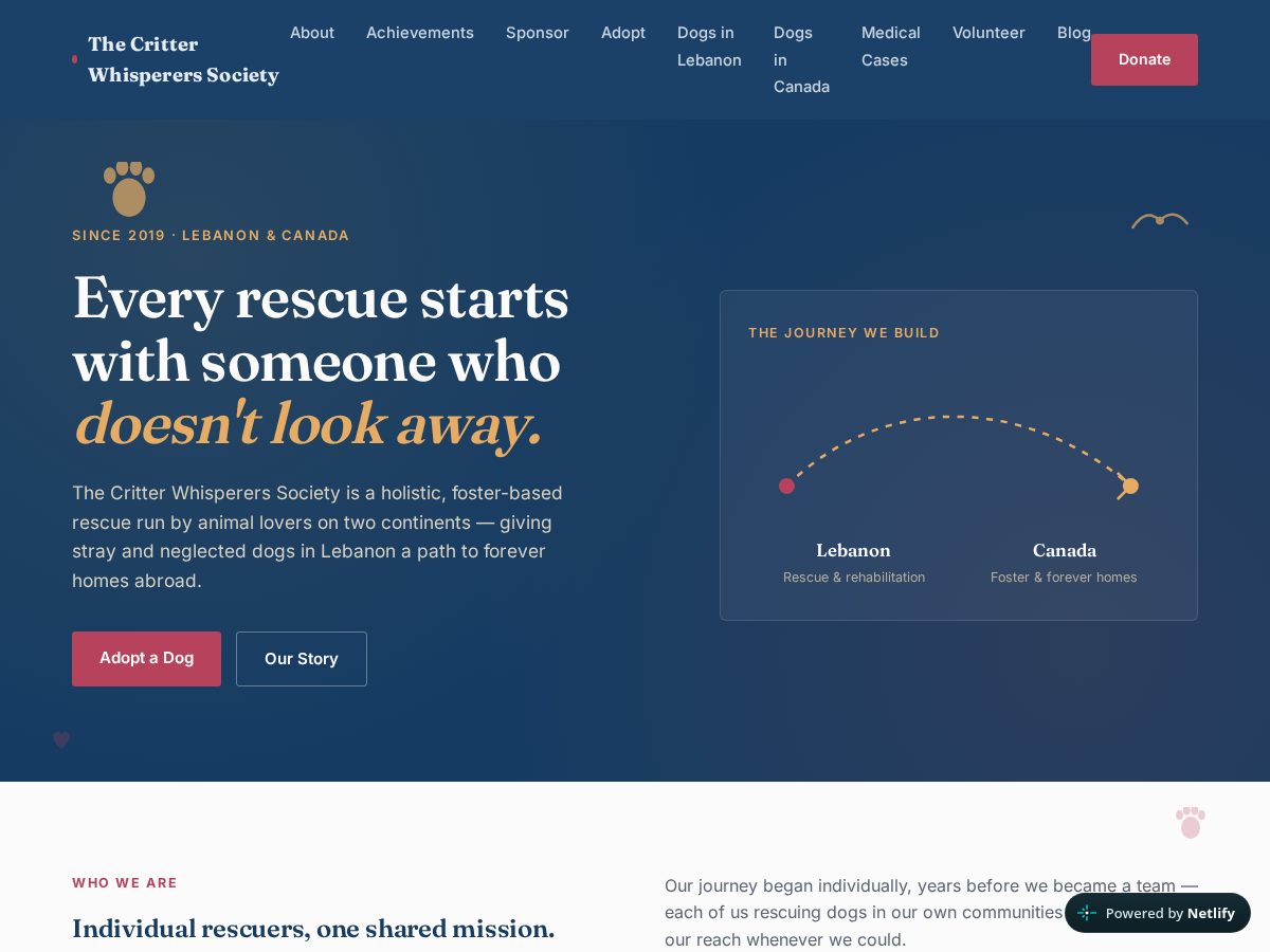 Landing-page snapshot of thecwsociety.org