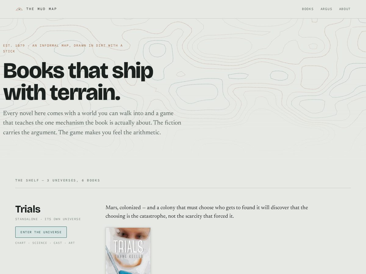 Landing-page snapshot of themudmap.com
