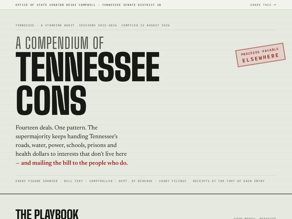 Landing-page snapshot of tncons.com