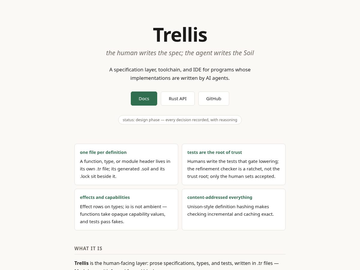 Landing-page snapshot of trellis-lang.com