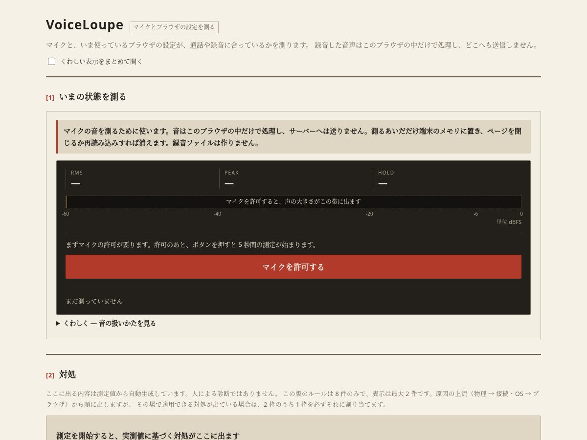Landing-page snapshot of voiceloupe.com