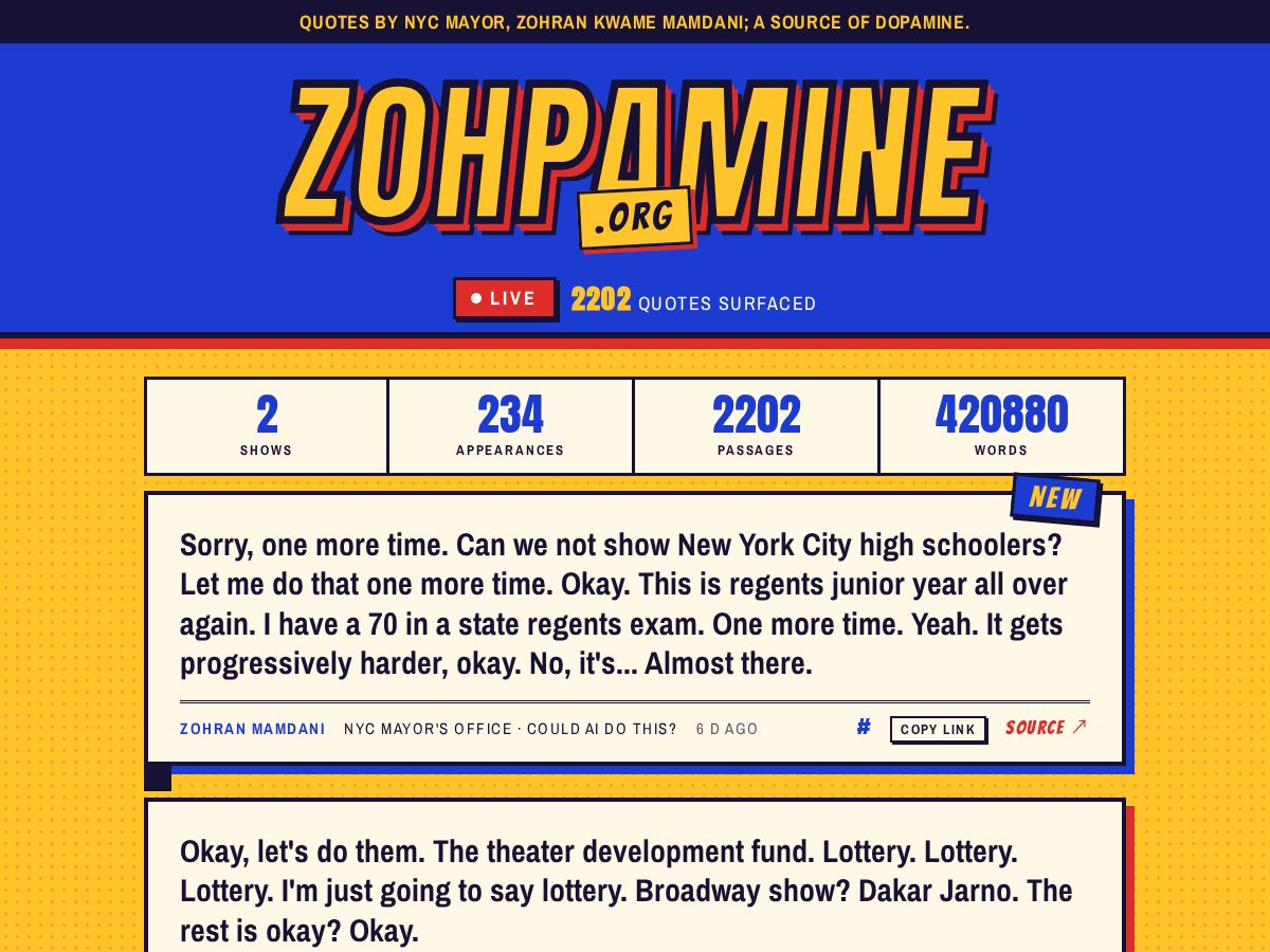 Landing-page snapshot of zopamine.org