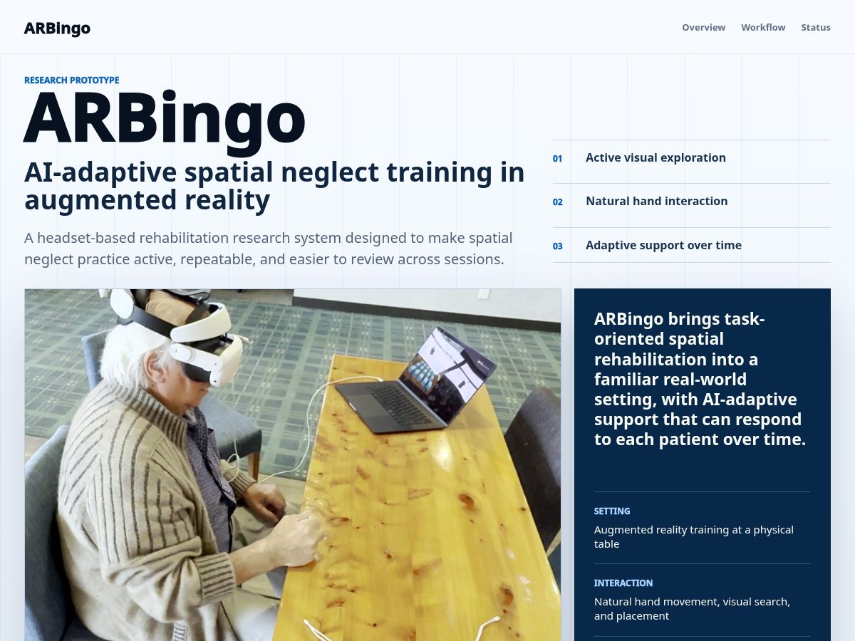 Landing-page snapshot of arbingo.health