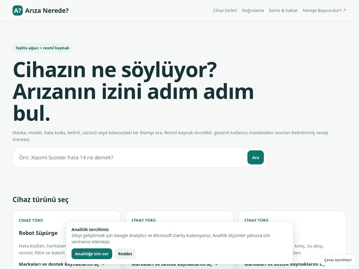 Landing-page snapshot of arizanerede.com
