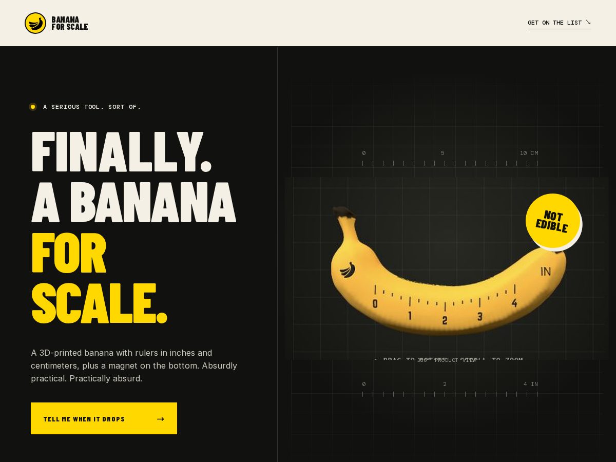 Landing-page snapshot of bananaforscale.net