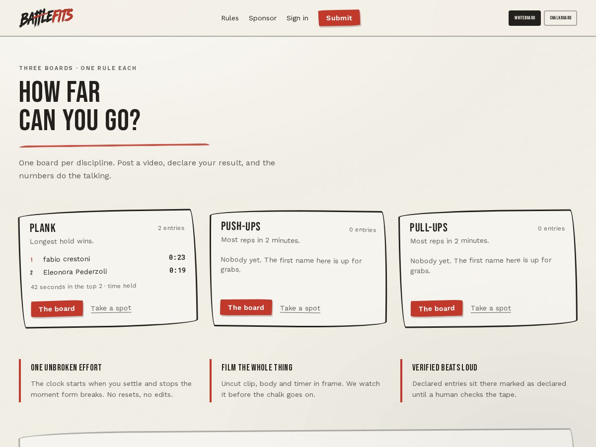 Landing-page snapshot of battleplank.com