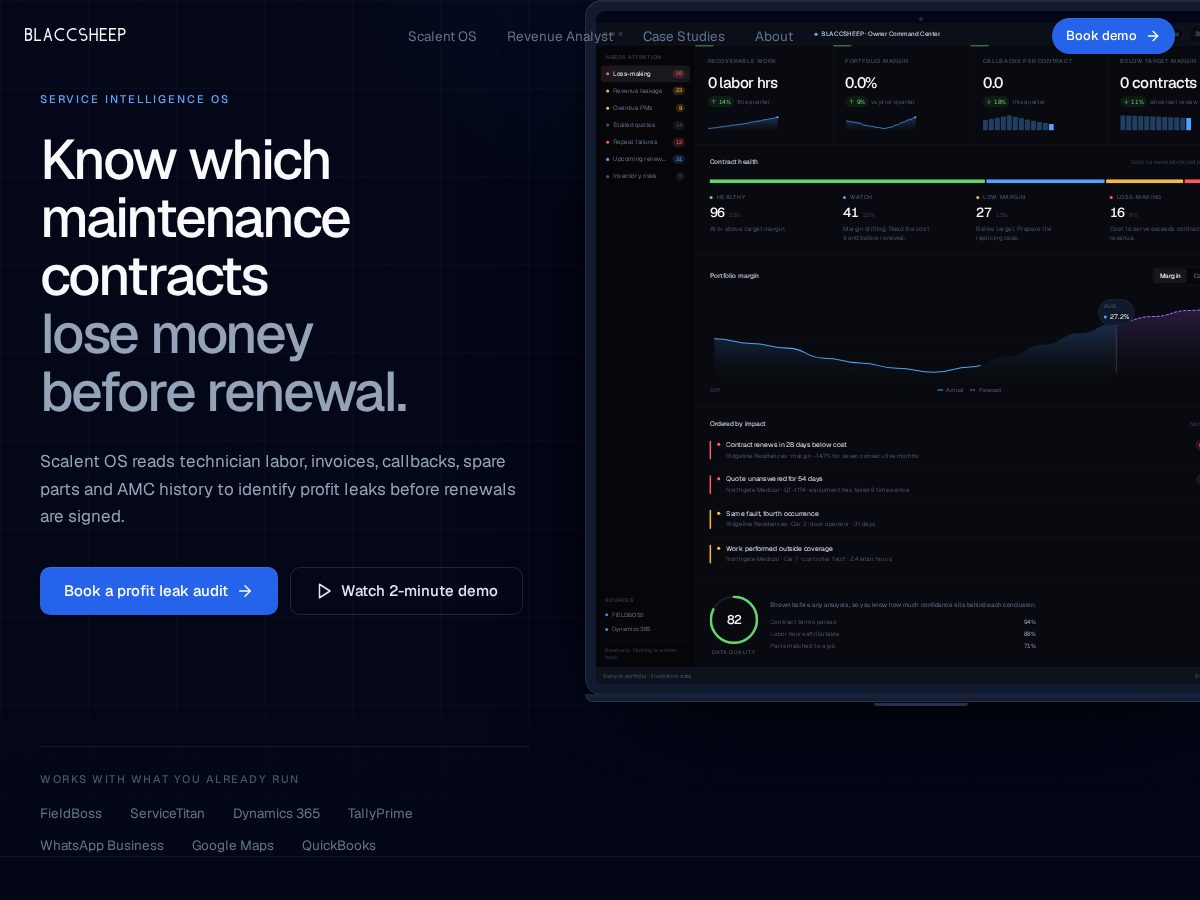 Landing-page snapshot of blaccsheep.com