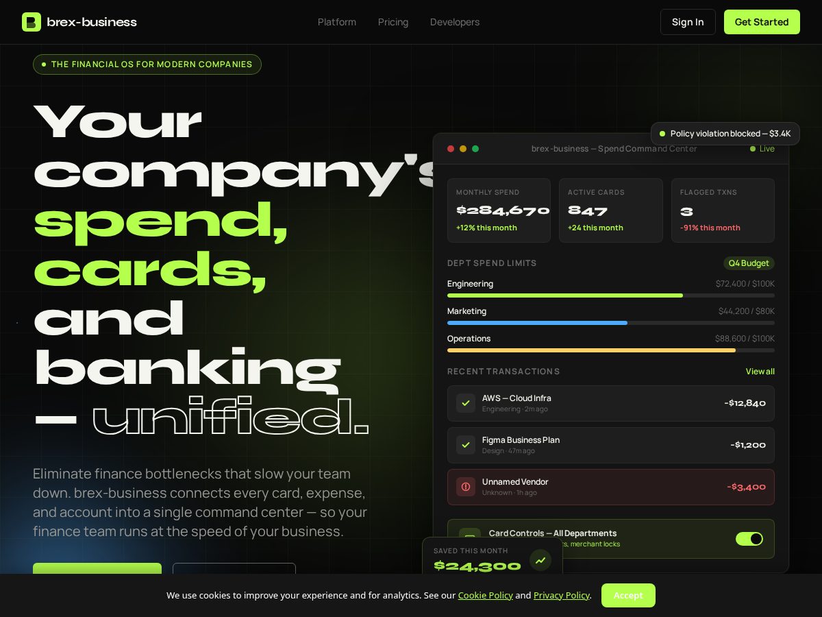 Landing-page snapshot of brex-business.com