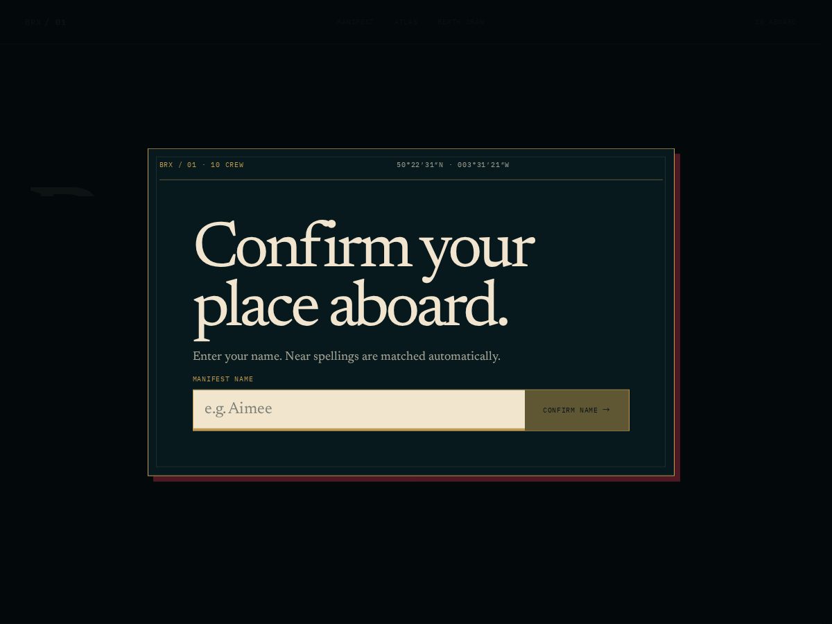 Landing-page snapshot of brixham.world