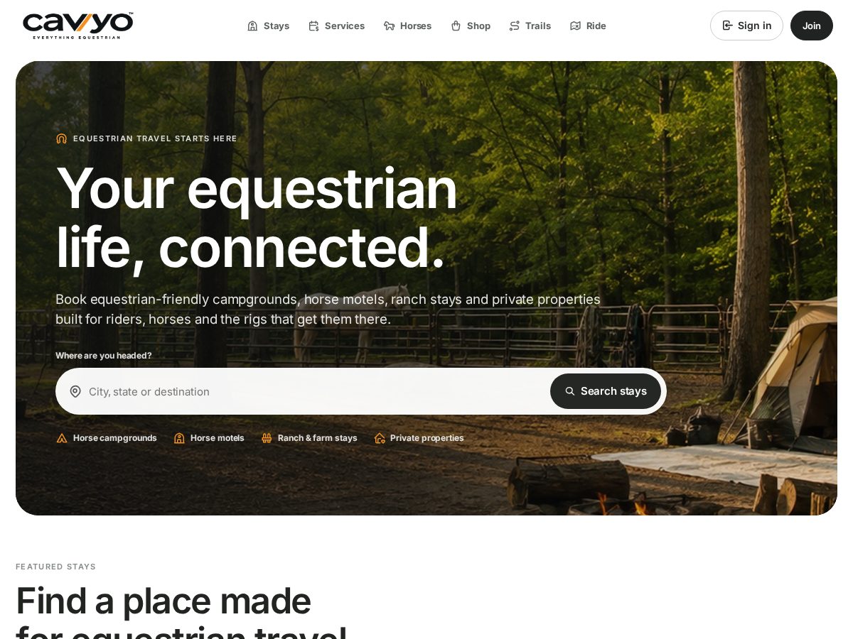 Landing-page snapshot of cavvyo.com