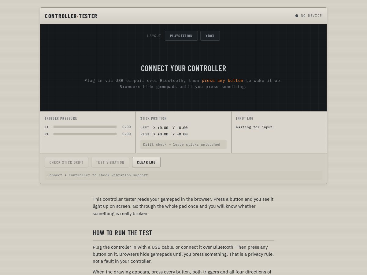 Landing-page snapshot of checkmycontroller.com