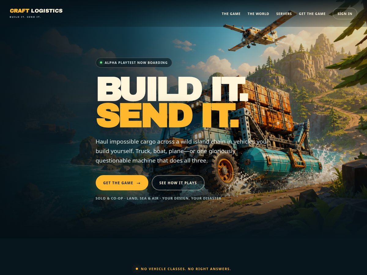 Landing-page snapshot of craft-logistics.net