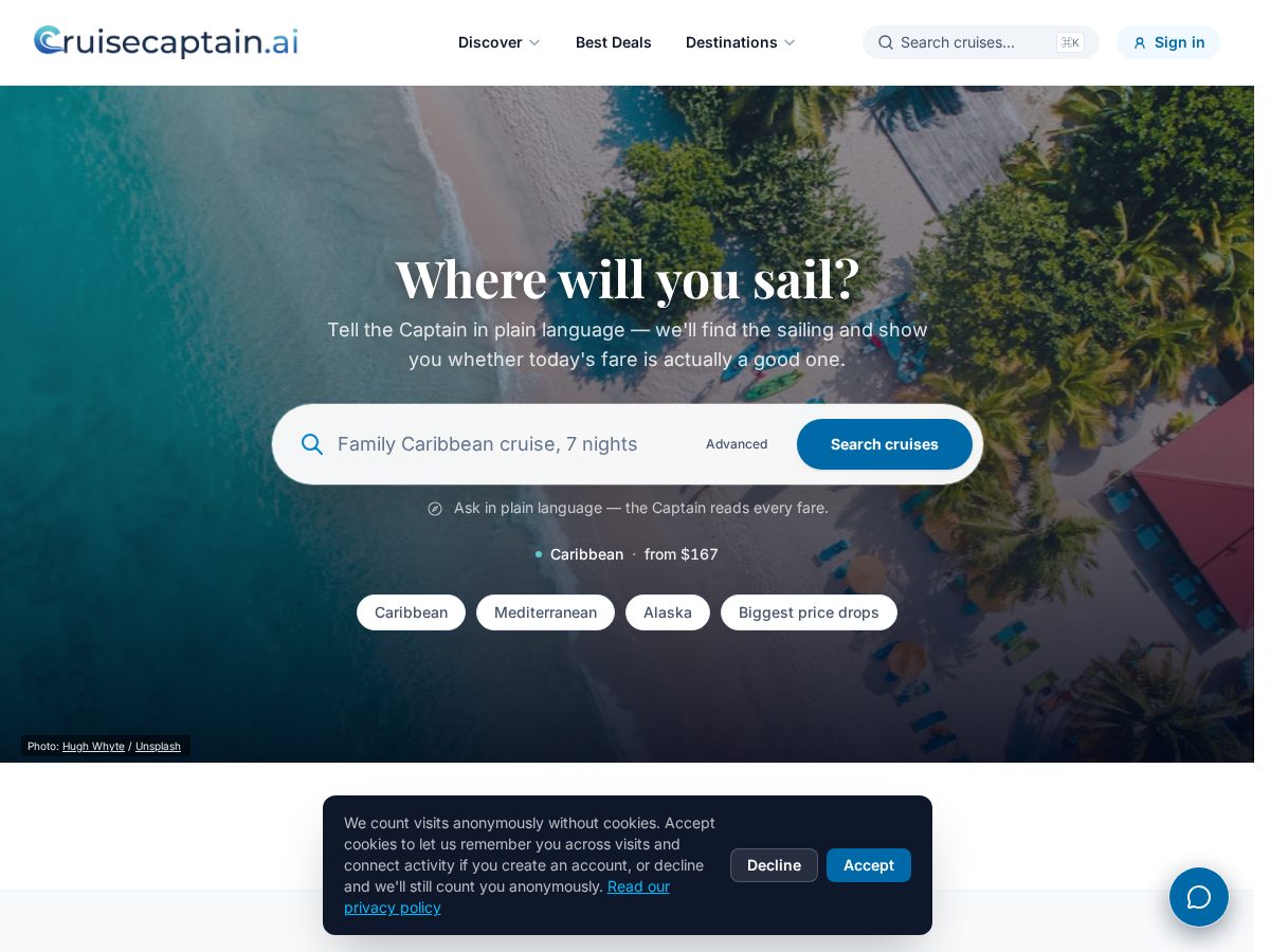 Landing-page snapshot of cruisecaptain.app