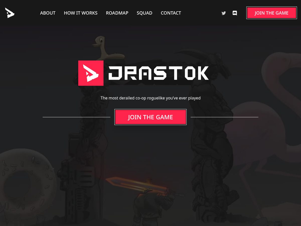 Landing-page snapshot of drastok.site