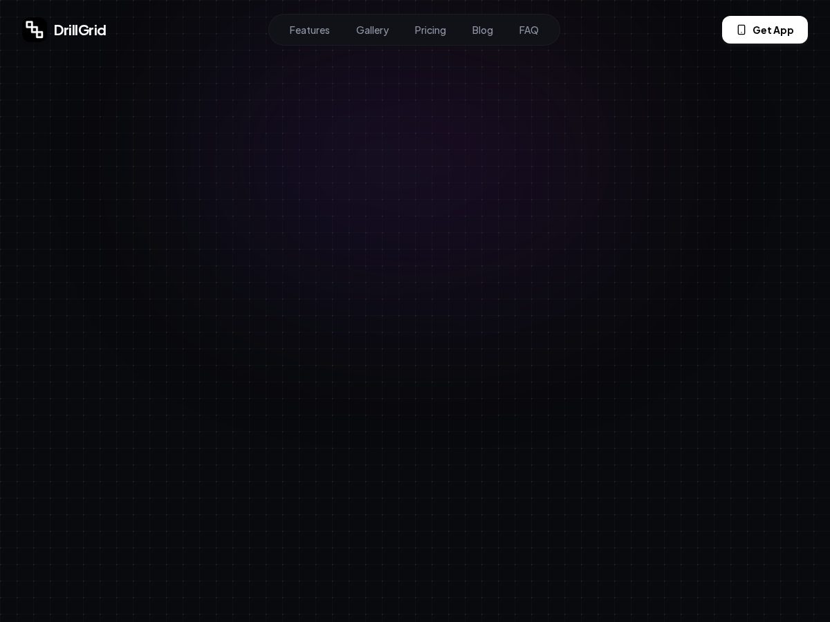 Landing-page snapshot of drillgrid.app