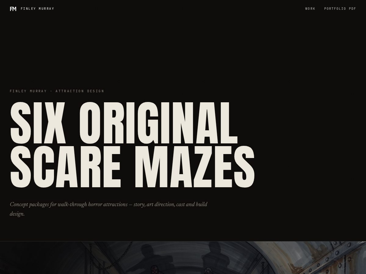 Landing-page snapshot of finleymurray.design