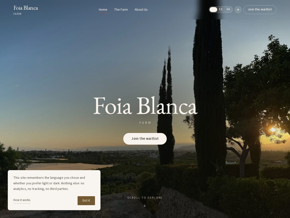 Landing-page snapshot of foiablanca.com