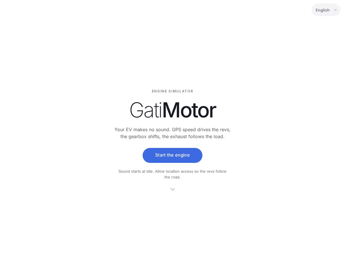 Landing-page snapshot of gatimotor.xyz