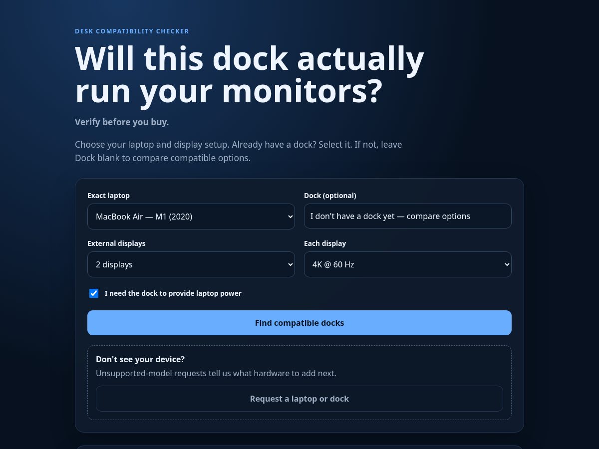 Landing-page snapshot of getdeskcheck.com