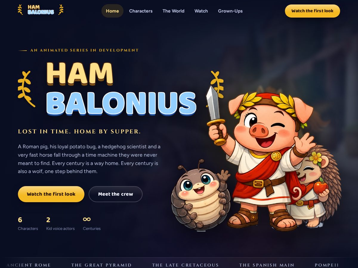 Landing-page snapshot of hambalonius.com