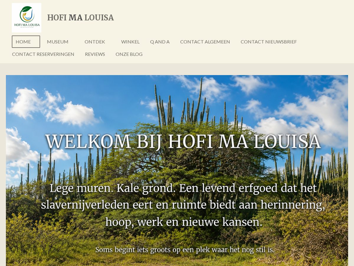 Landing-page snapshot of hofimalouisa.com