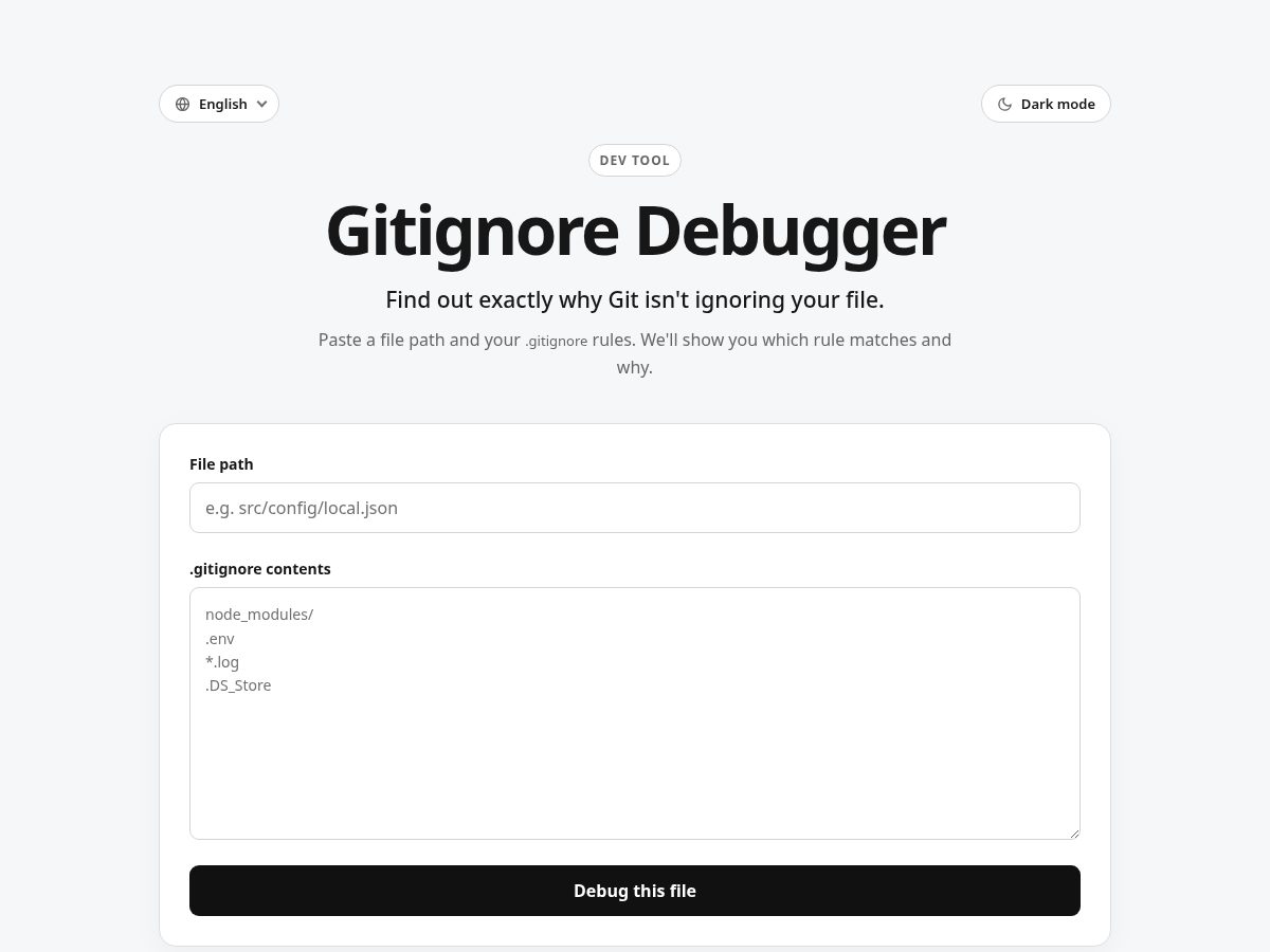 Landing-page snapshot of ignoredebugger.com