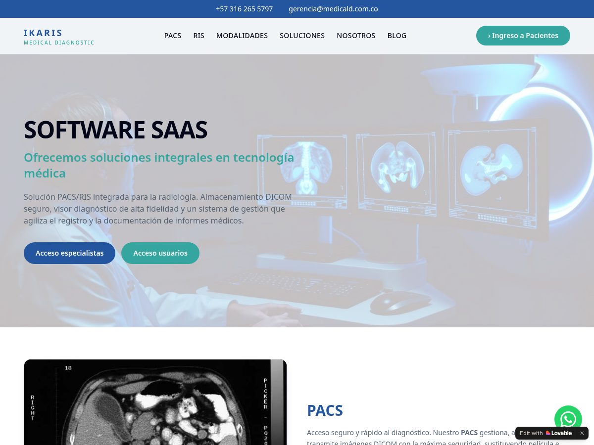 Landing-page snapshot of ikaris.online