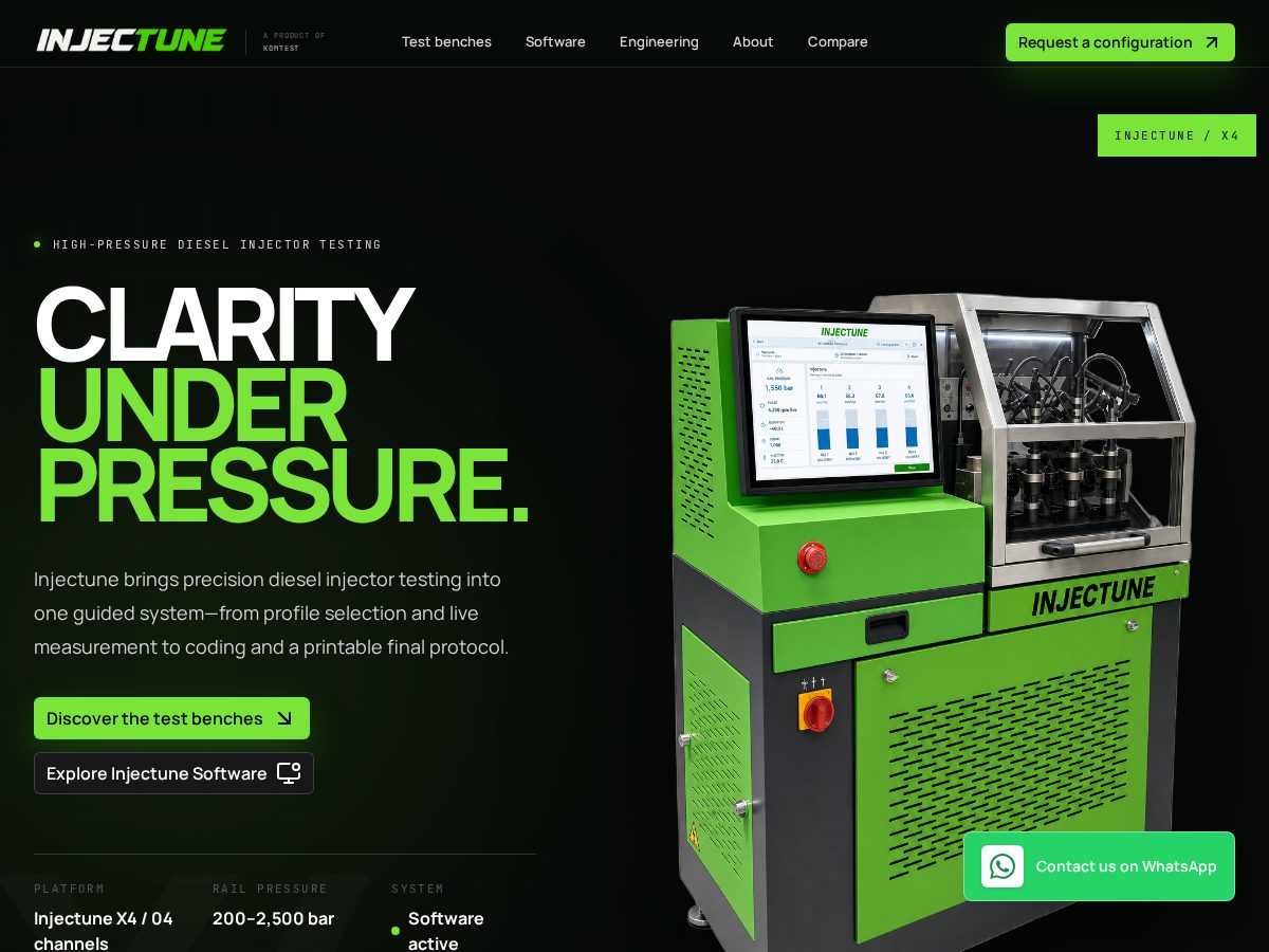 Landing-page snapshot of injectune.com