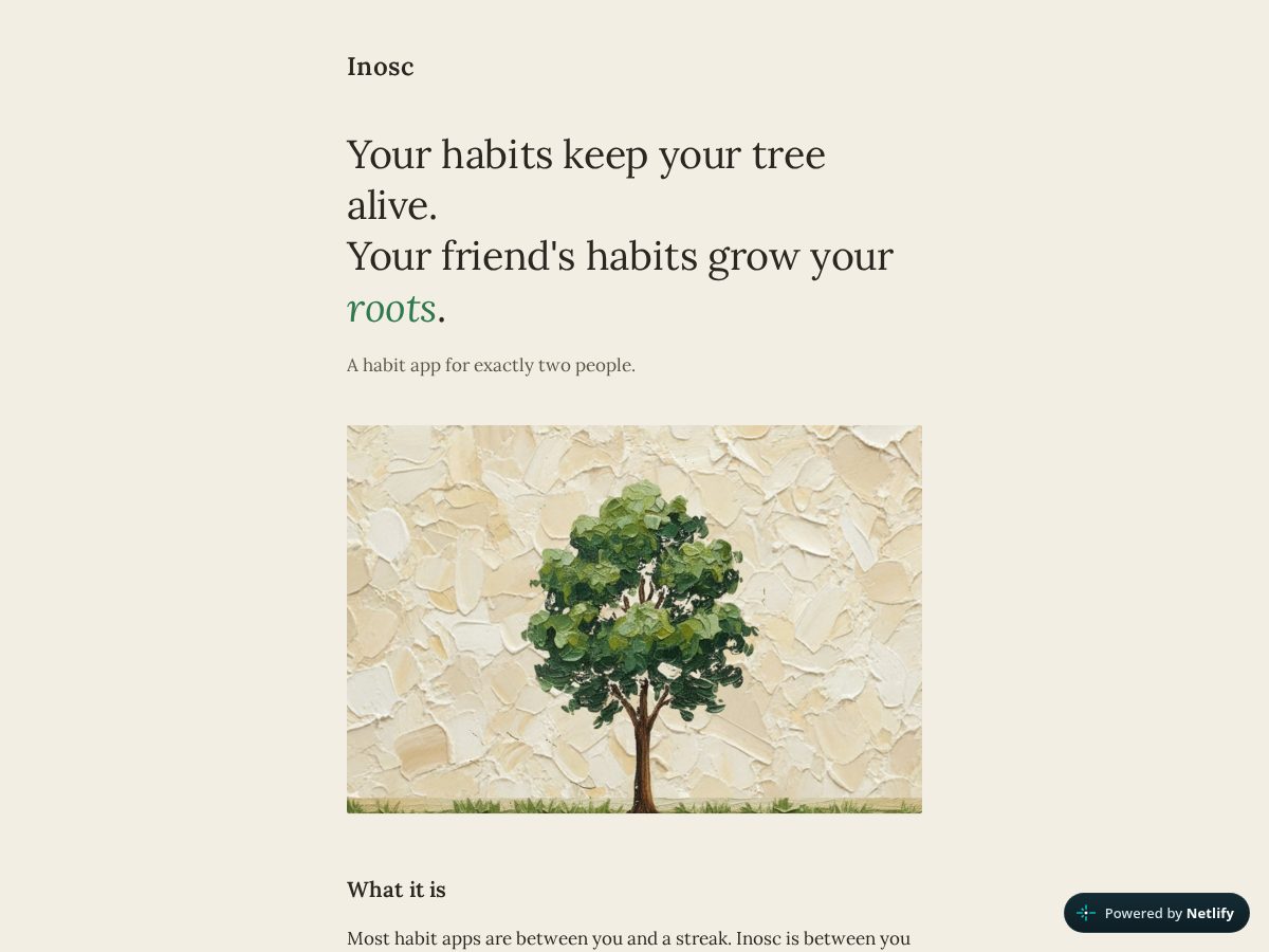 Landing-page snapshot of inosc.app