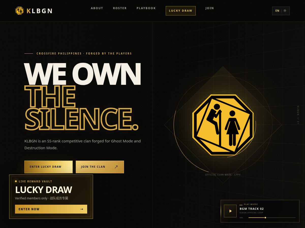 Landing-page snapshot of klbgn.com