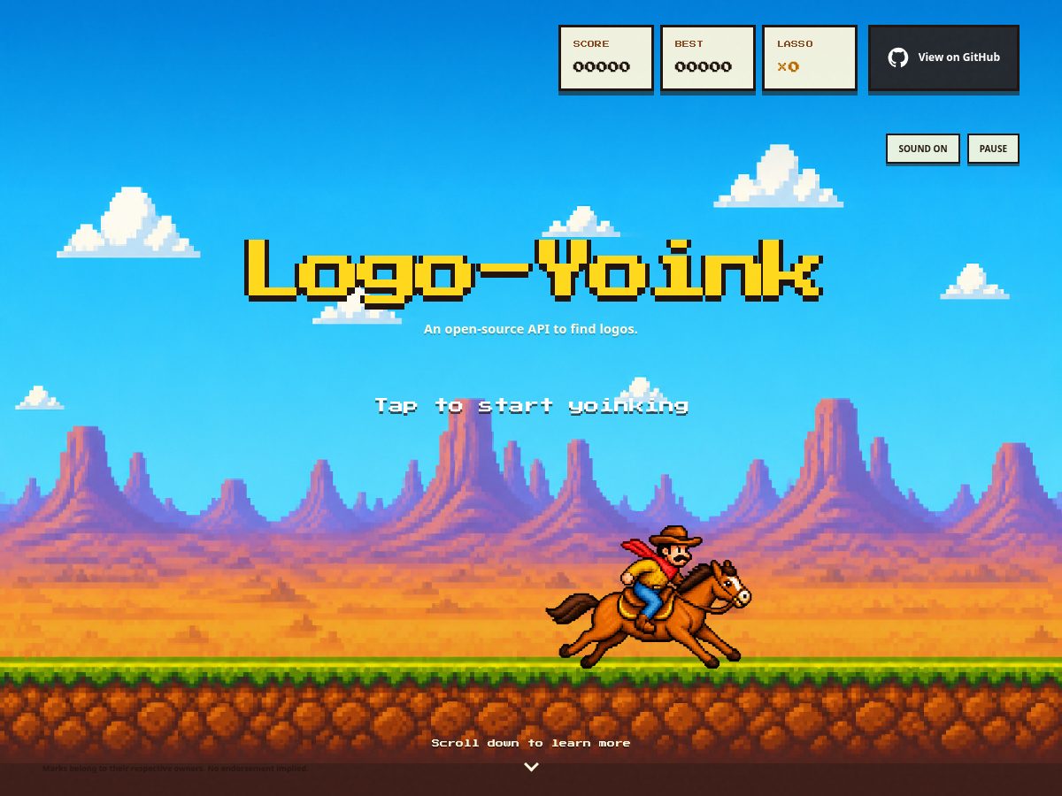 Landing-page snapshot of logo-yoink.com