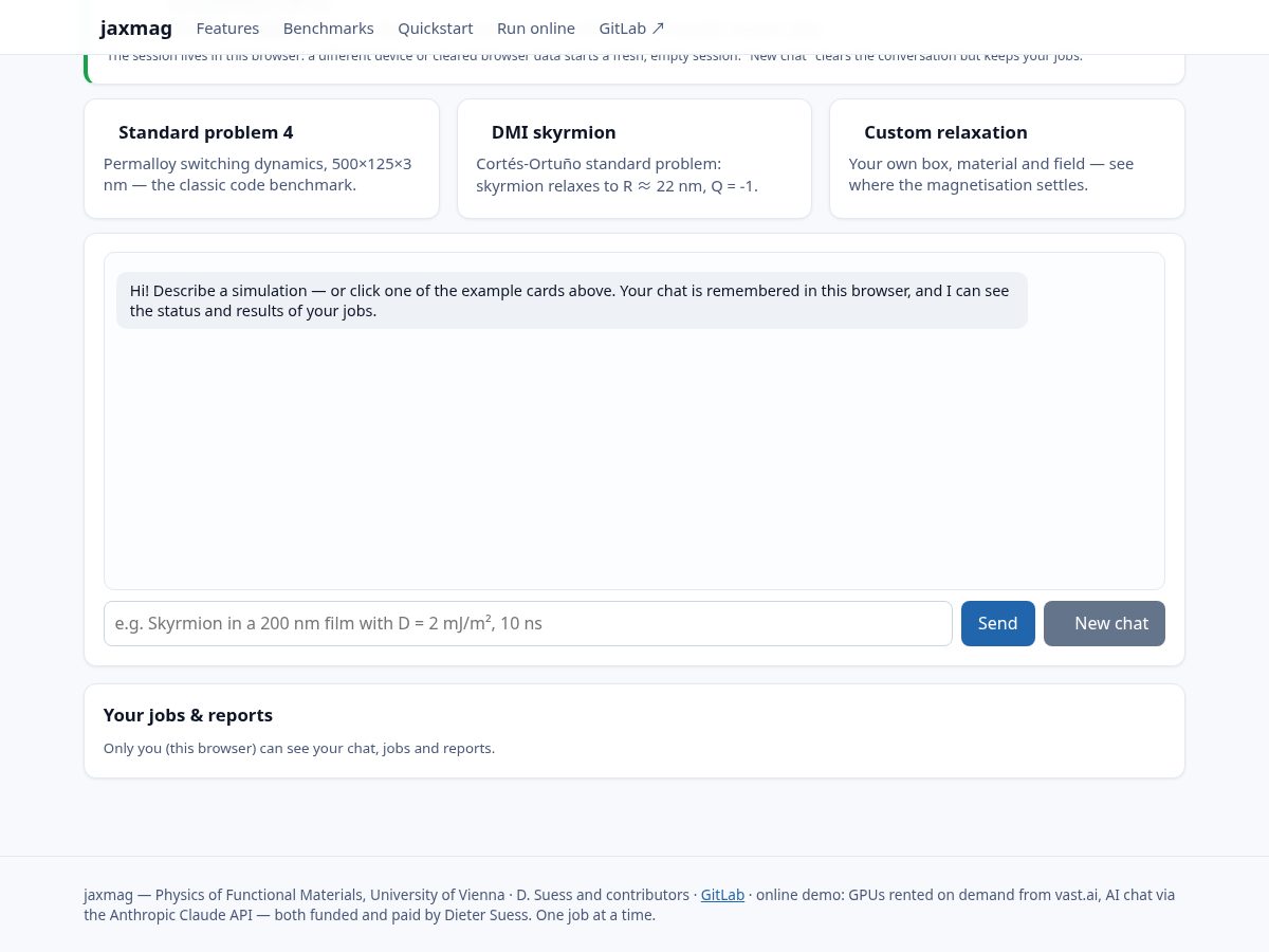 Landing-page snapshot of micromagnetism.com