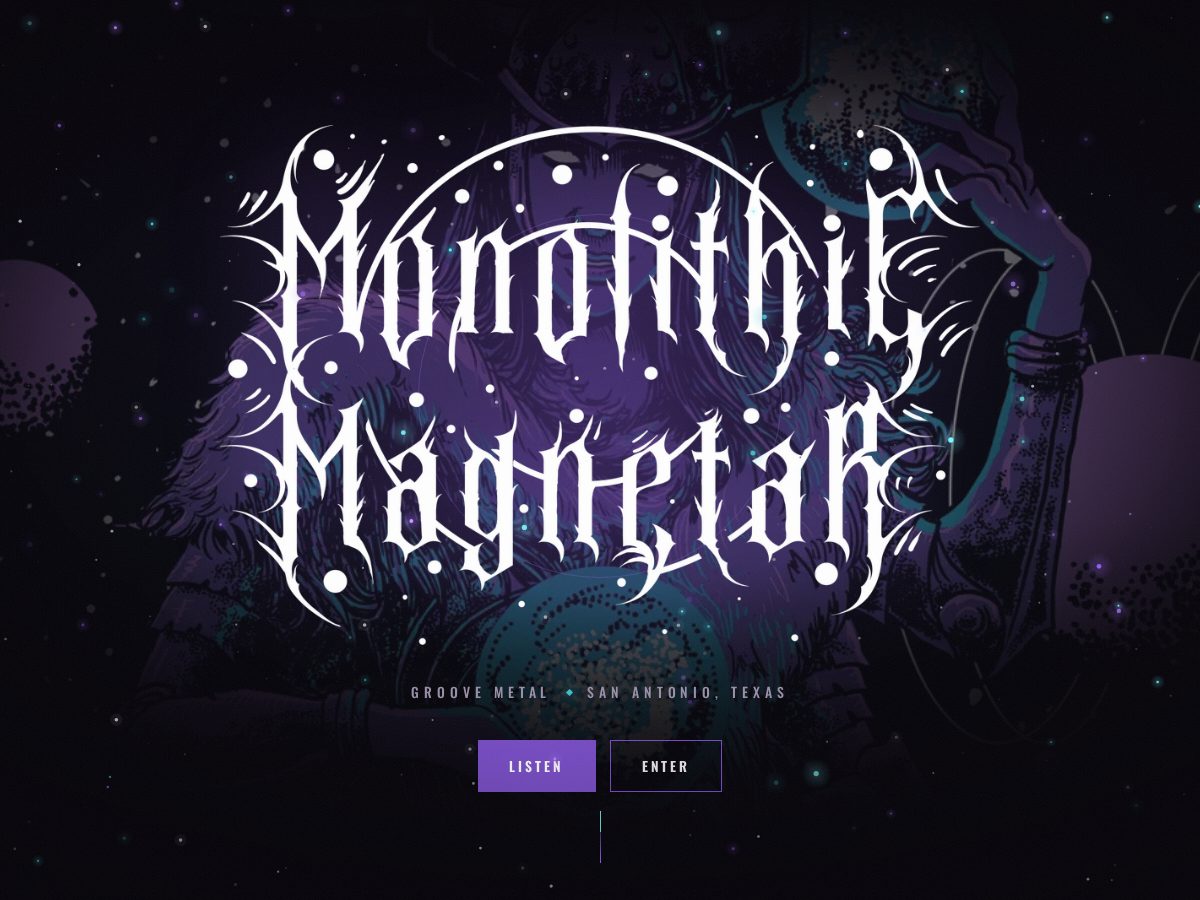 Landing-page snapshot of monolithicmagnetar.net